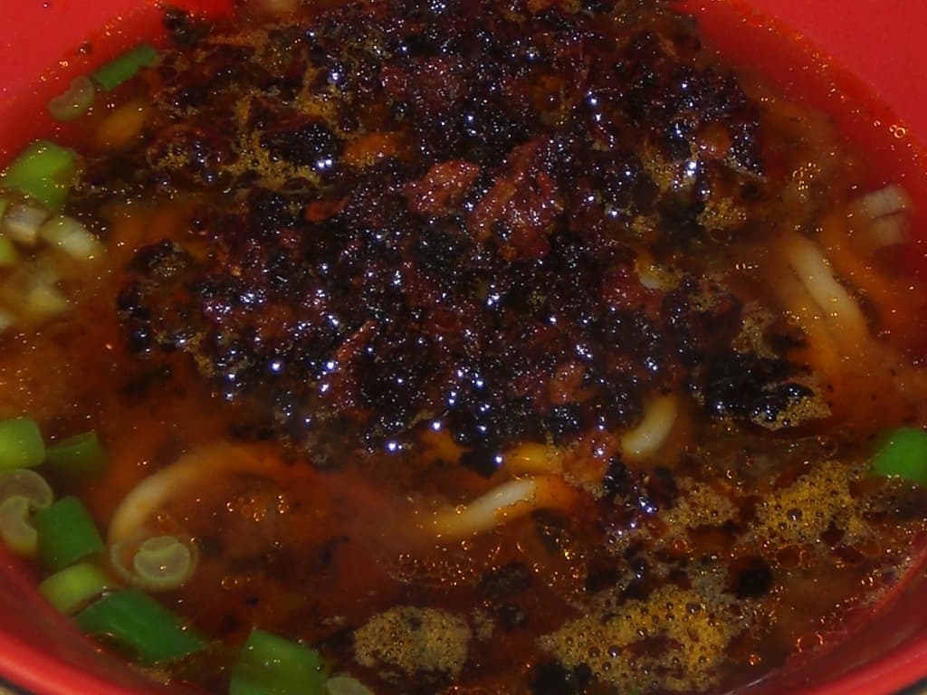 ramen soup with soy meat